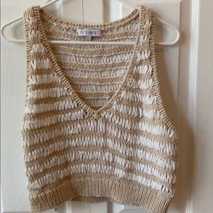 Intermix knit tank top